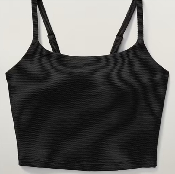 Athleta Scoop Crop Pique Tankini D-DD M NWT Black - Picture 3 of 7